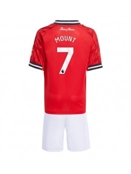 Manchester United Mason Mount #7 Dječji Domaci Dres kompleti 2025-26 Kratak Rukavima (+ kratke hlače)